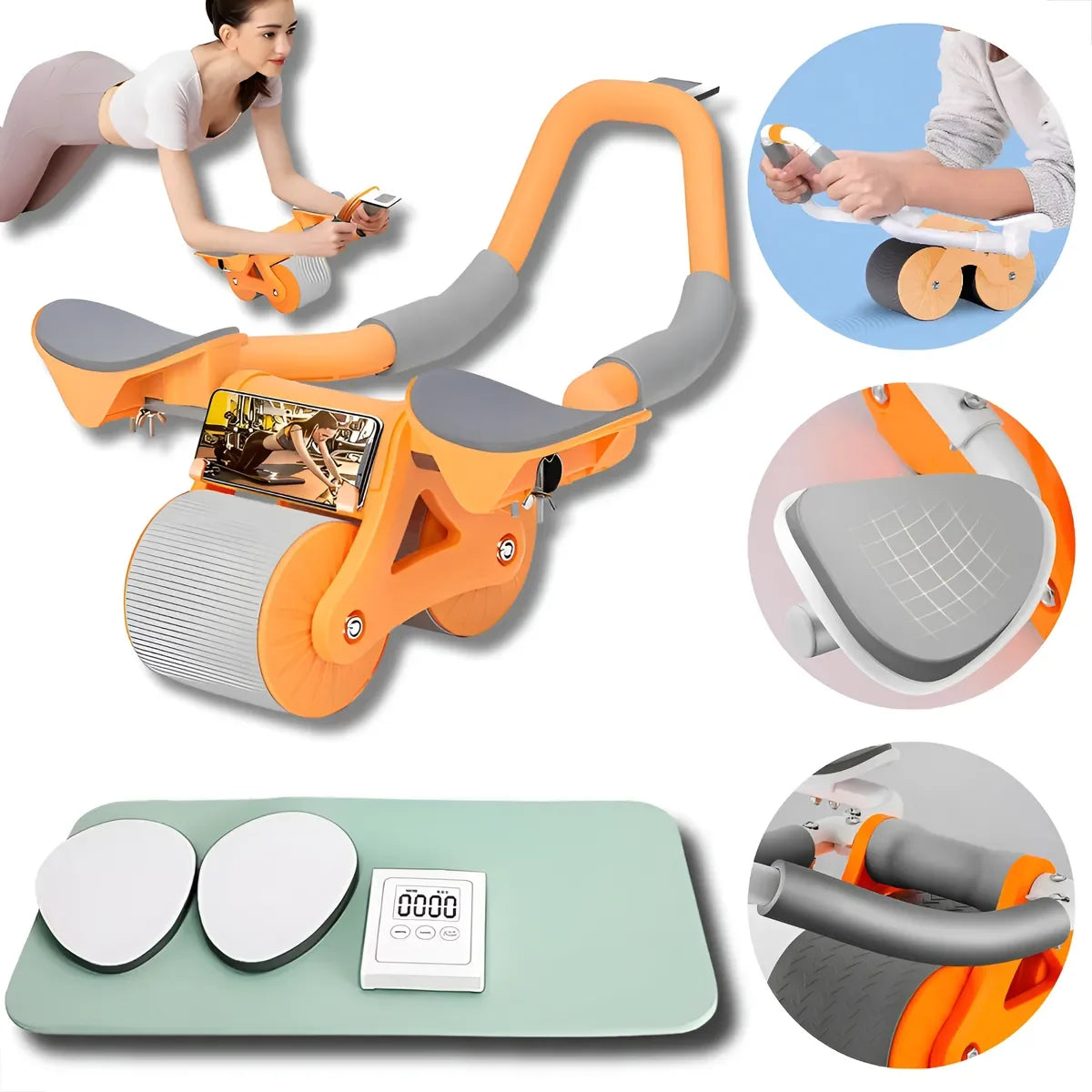 Rodillo Abdominal con Apoyo para Codos Velari™ – Fortalece tu Core con Mayor Estabilidad y Control