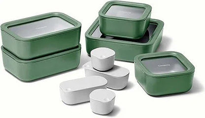 Set of Glass Containers with Ceramic Coating – 14 Pieces