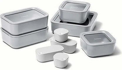 Set of Glass Containers with Ceramic Coating – 14 Pieces