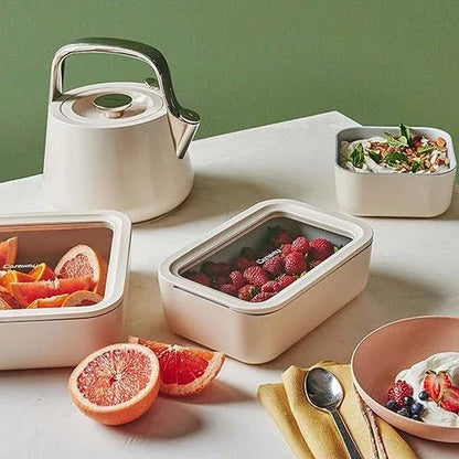 Set of Glass Containers with Ceramic Coating – 14 Pieces