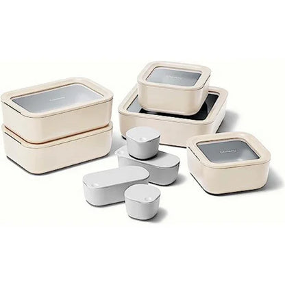 Set of Glass Containers with Ceramic Coating – 14 Pieces