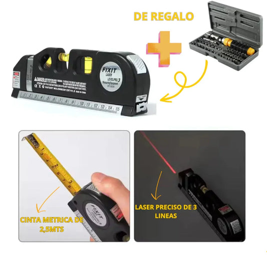 LaserLevel Level Meter + Gift Kit De Tornilladores y Llaves Tubo 