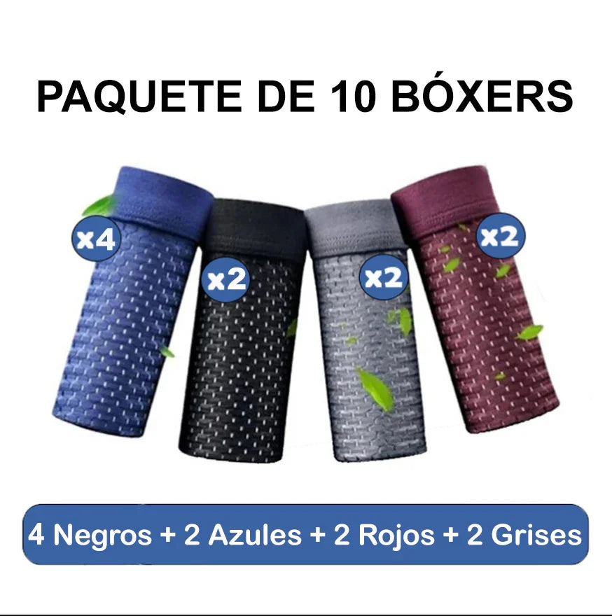 10 PIEZAS - Premium Bamboo Fiber Boxers - FREE SHIPPING 